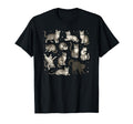Cat Tattoo Stars And Multiple Poses T-Shirt - Graphic Print Unisex - T-Shirt, Sweatshirt, Hoodie