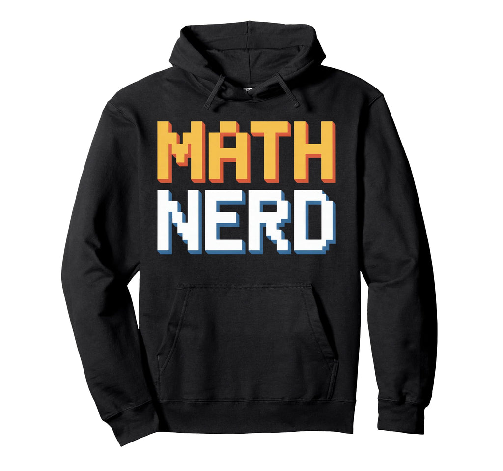 Math Nerd Pixel Typography Pi Day Hoodie - Aesthetic Graphic Men Women - T-Shirt, Sweatshirt, Hoodie
