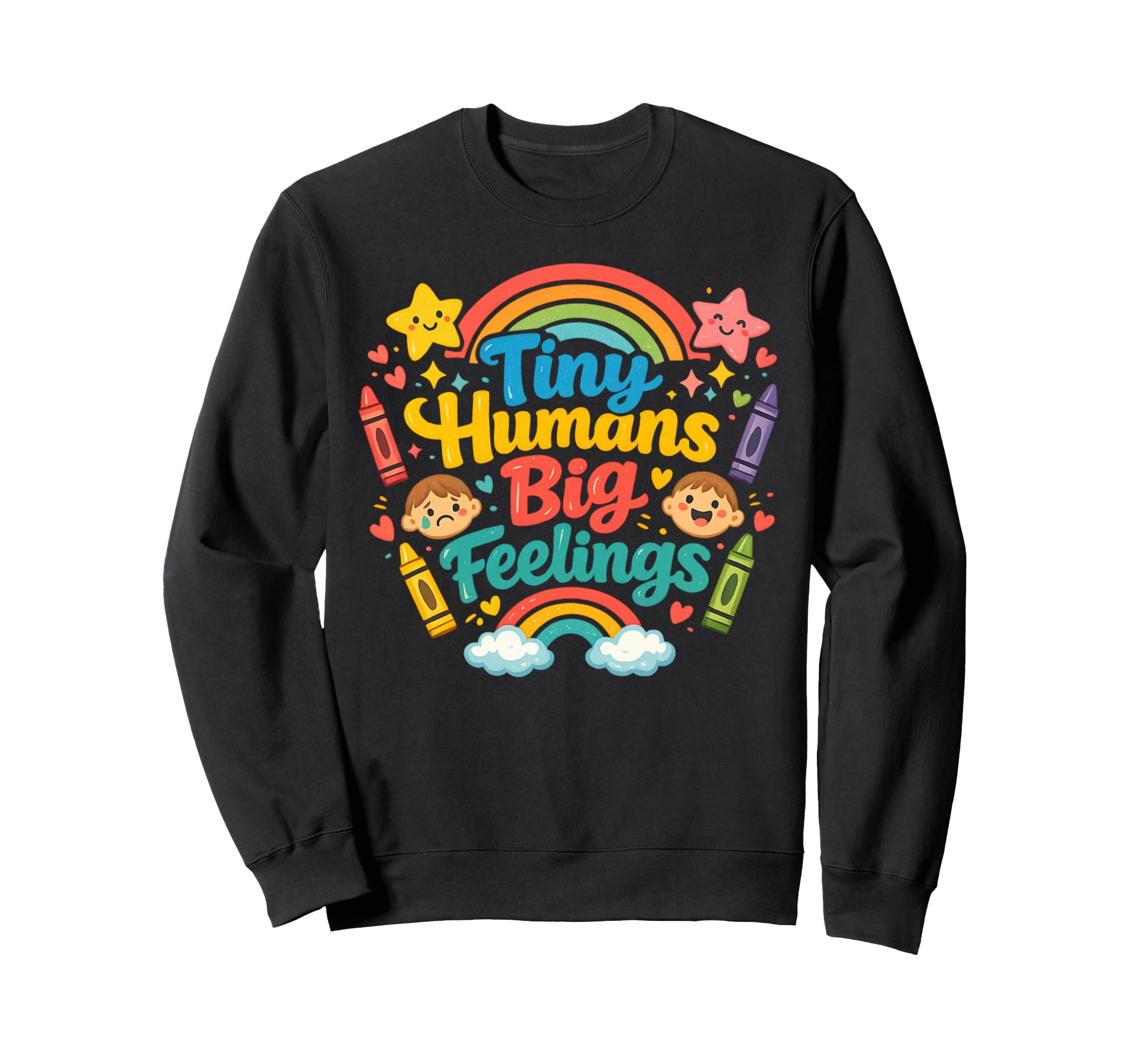 Funny Tiny Humans Feelings Sweatshirt - Custom Art Print for Adults - T-Shirt, Sweatshirt, Hoodie