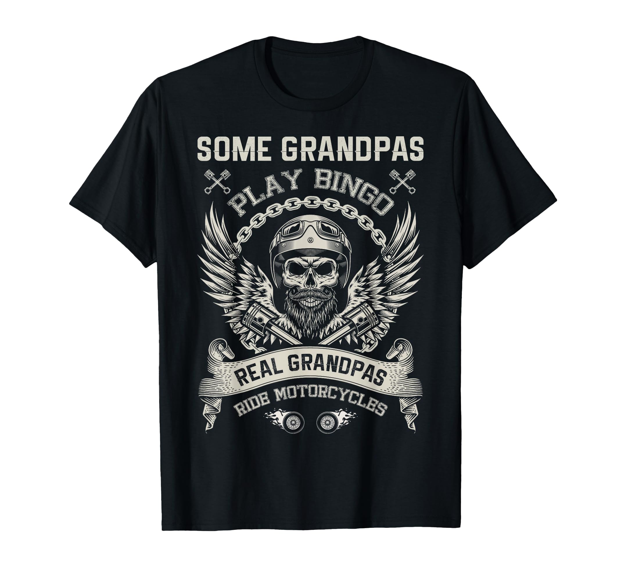 Grandpas Ride Motorcycles Biker T-Shirt - Fun Novelty Design Unisex - T-Shirt, Sweatshirt, Hoodie