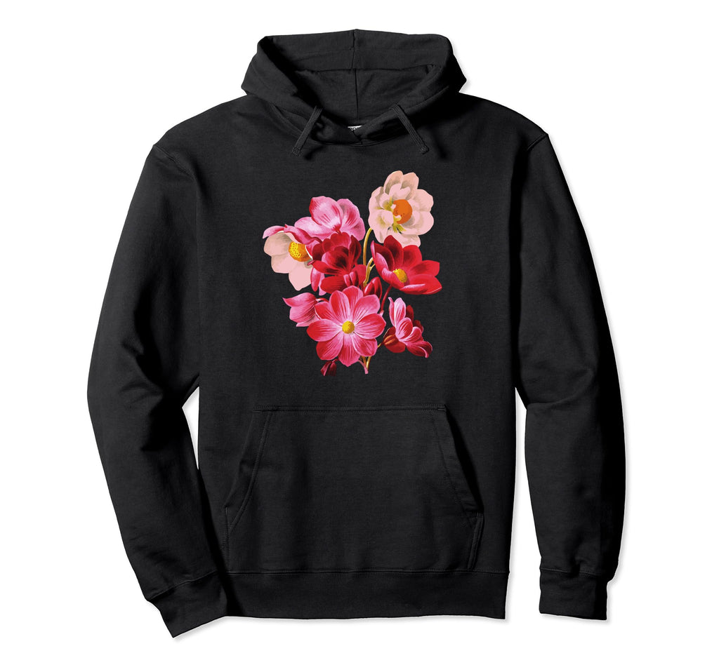 Botanical Colorful Watercolor Flowers Hoodie - Fun Novelty Design Unisex - T-Shirt, Sweatshirt, Hoodie
