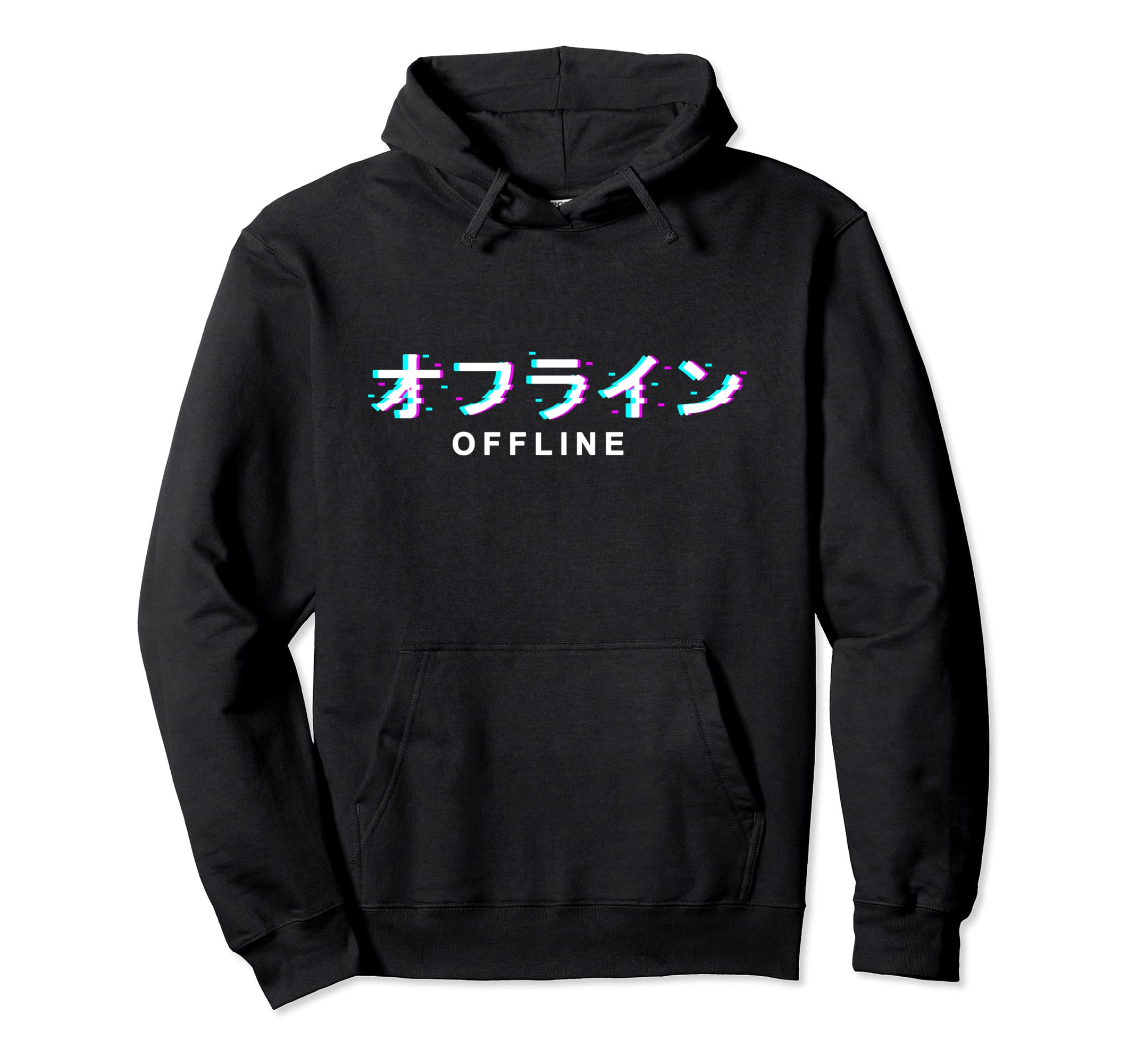 Japanese Offline Vaporwave Synthwave Hoodie - Minimalist Print Men Women - T-Shirt, Sweatshirt, Hoodie
