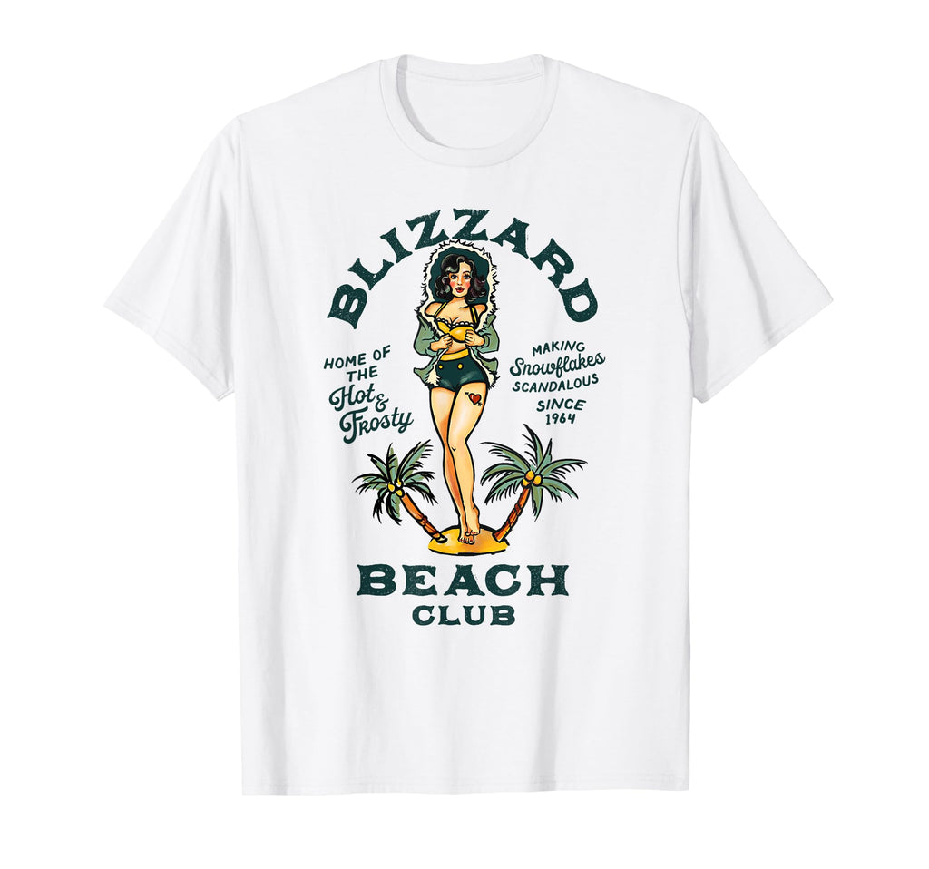 Tropical Bar Pinup Tattoo T-Shirt - Fun Novelty Design Men Women - T-Shirt, Sweatshirt, Hoodie