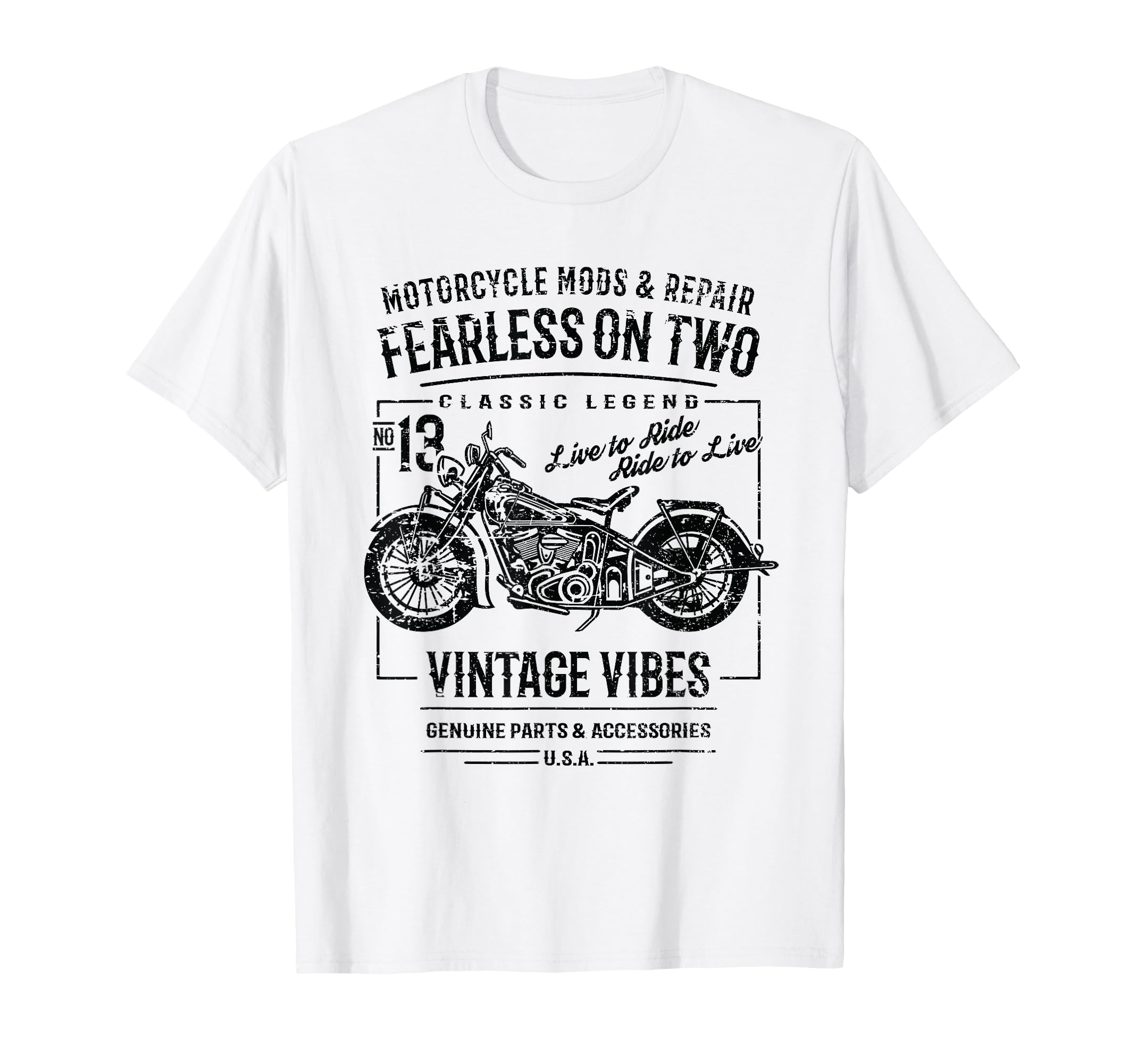 Motorcycle Distressed T-Shirt - Trendy Graphic Men Women - T-Shirt, Sweatshirt, Hoodie