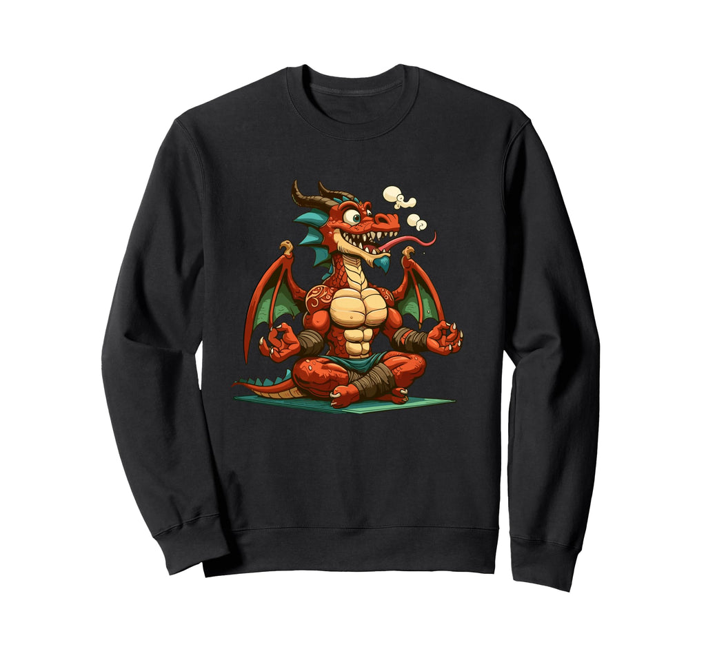Meditation Dragon Yoga Pose Sweatshirt - Casual Everyday Wear Unisex - T-Shirt, Sweatshirt, Hoodie