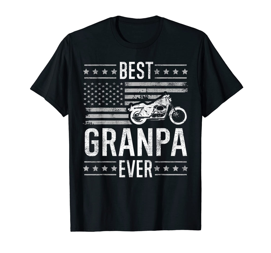 Best Grandpa Ever Motorcycle American T-Shirt - Streetwear Style Unisex - T-Shirt, Sweatshirt, Hoodie