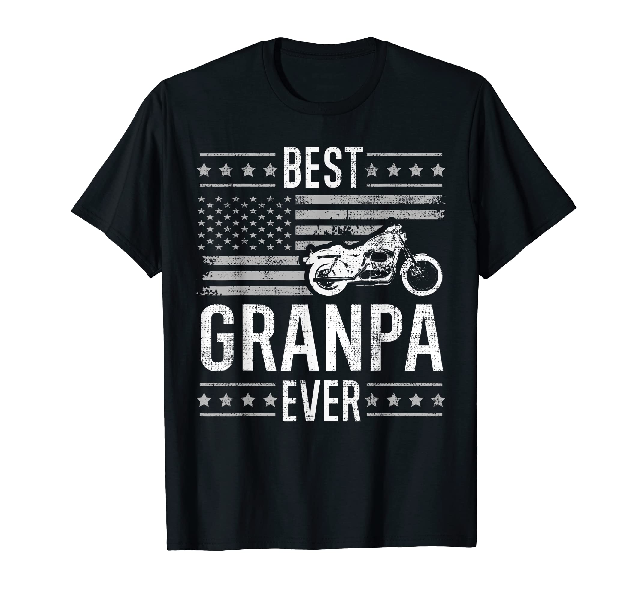 Best Grandpa Ever Motorcycle American T-Shirt - Streetwear Style Unisex - T-Shirt, Sweatshirt, Hoodie
