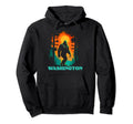 Washington Artistic Bigfoot Hiking Hoodie - Aesthetic Graphic Unisex - T-Shirt, Sweatshirt, Hoodie