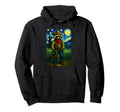 Starry Night Western Raccoon Cowboy Hoodie - Custom Art Print Men Women - T-Shirt, Sweatshirt, Hoodie
