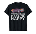 Cars Make Me Happy Car Fans T-Shirt - Graphic Print Unisex - T-Shirt, Sweatshirt, Hoodie