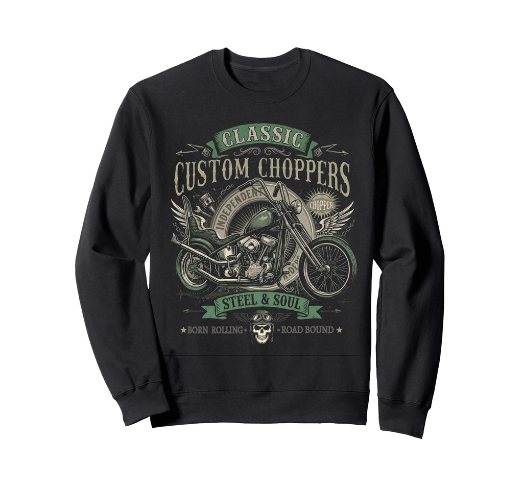 Biker Dad Grunge Fathers Day Sweatshirt - Fun Novelty Design for Adults - T-Shirt, Sweatshirt, Hoodie
