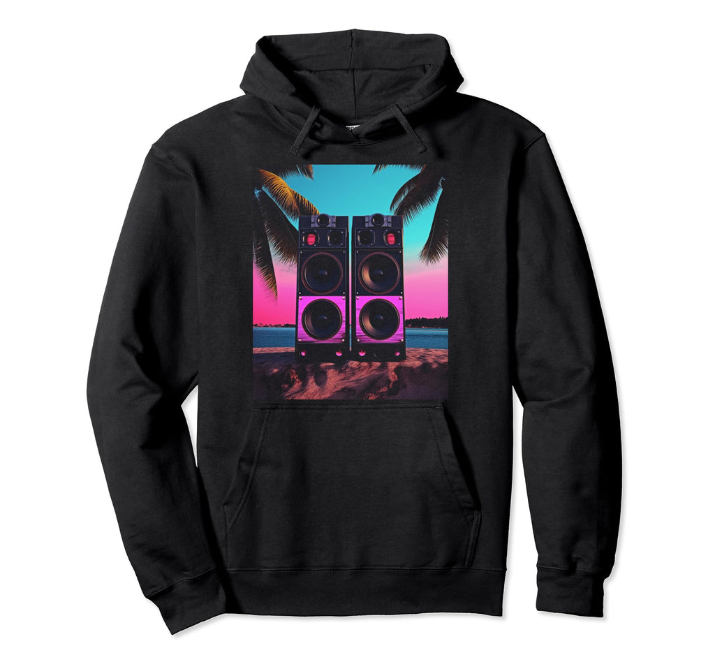 Vaporwave Stereo Speakers 80S Synthwave 16 Hoodie - Trendy Graphic Unisex - T-Shirt, Sweatshirt, Hoodie