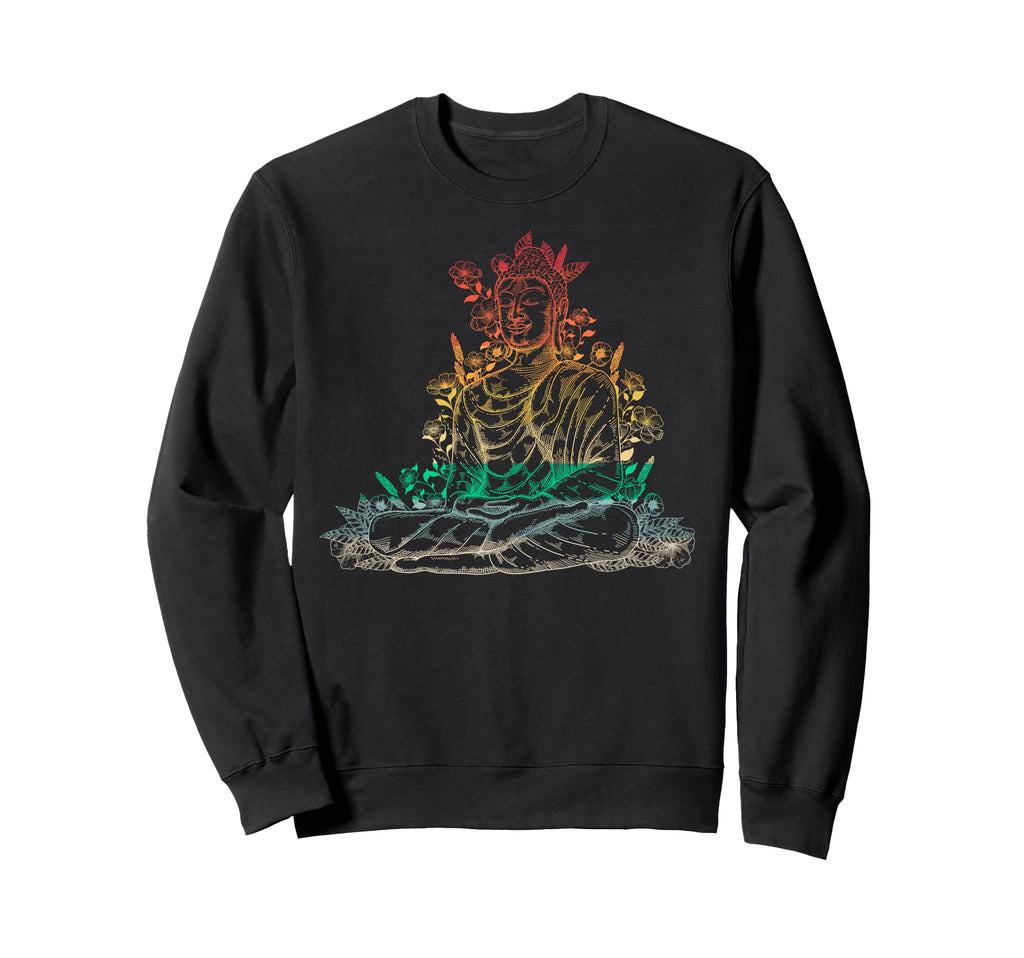 Buddha Yoga Lotus Pose Mandala Sweatshirt - Novelty Apparel Men Women - T-Shirt, Sweatshirt, Hoodie