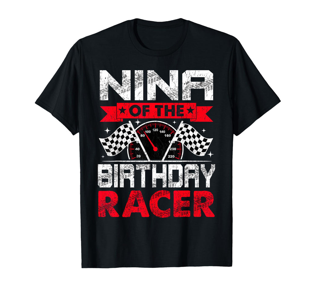 Nina Birthday Racer Bday Racing Car T-Shirt - Minimalist Print Unisex - T-Shirt, Sweatshirt, Hoodie