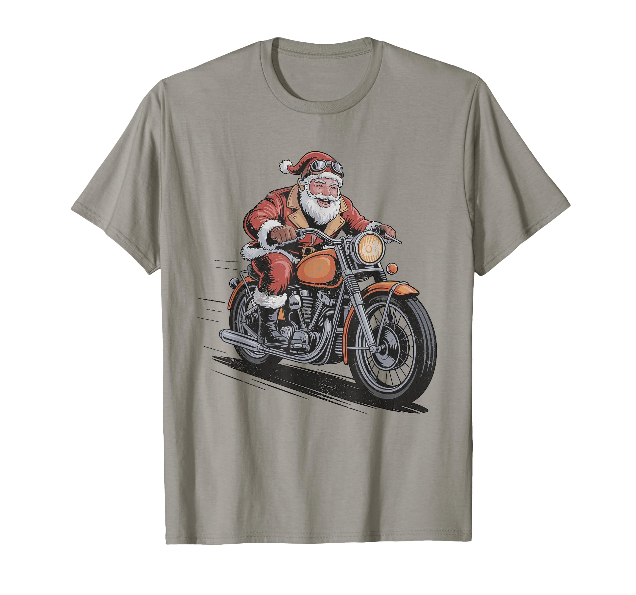 Santa Riding Motorcycle Holiday 90S T-Shirt - Graphic Print Unisex - T-Shirt, Sweatshirt, Hoodie