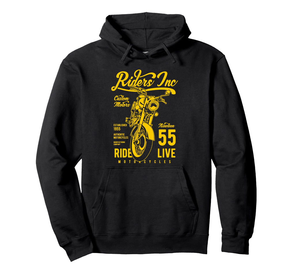 Riders Inc 1955 Motorcycle Hoodie - Unique Graphic for Adults - T-Shirt, Sweatshirt, Hoodie