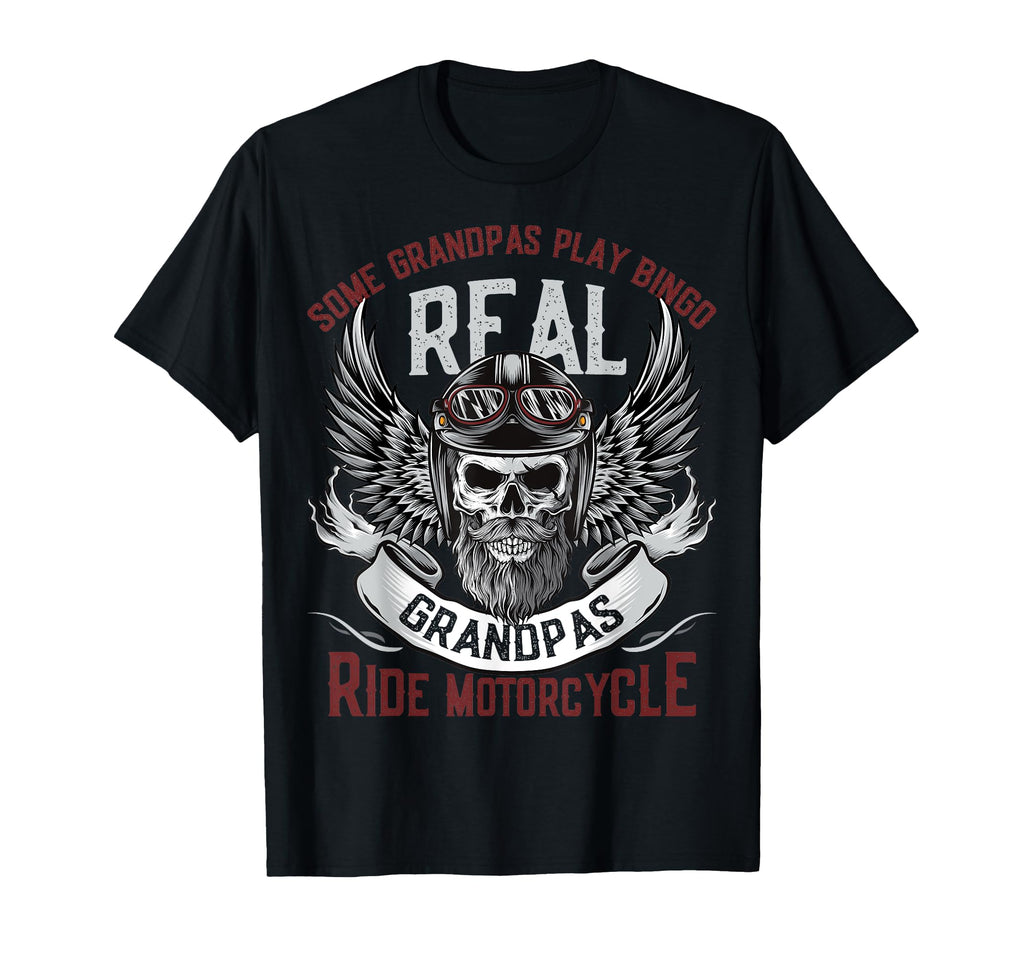 Grandpas Ride Motorcycles Biker T-Shirt - Custom Art Print Unisex - T-Shirt, Sweatshirt, Hoodie