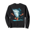 Meditation Tuna Yoga Pose Relaxing Sweatshirt - Unique Graphic Men Women - T-Shirt, Sweatshirt, Hoodie