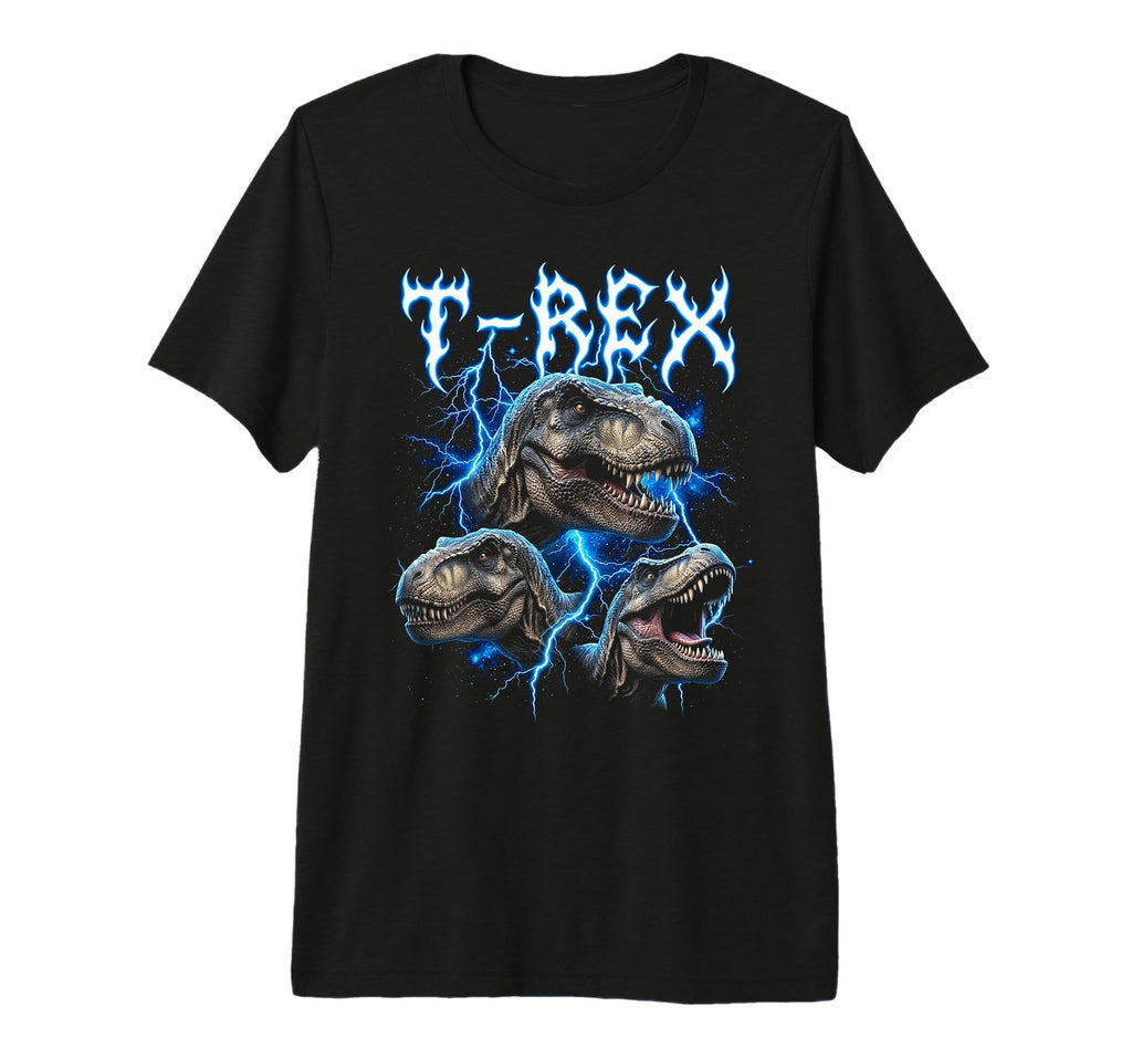T Rex 90S Heavy Metal Tyrannosaurus T-Shirt - Streetwear Style for Adults - T-Shirt, Sweatshirt, Hoodie