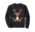 Meditation Reindeer Yoga Pose Sweatshirt - Streetwear Style Men Women - T-Shirt, Sweatshirt, Hoodie
