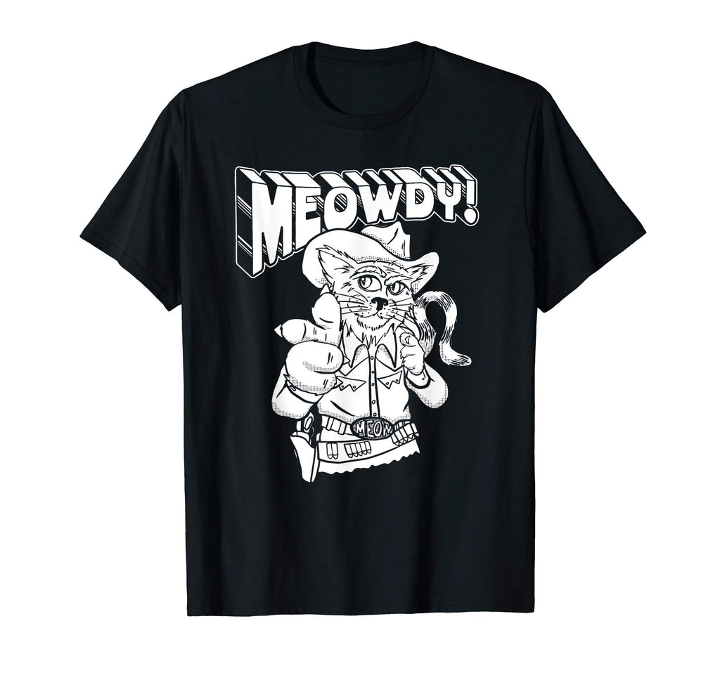 Meowdy Partner Funny Cowboy Cat T-Shirt - Fun Novelty Design for Adults - T-Shirt, Sweatshirt, Hoodie