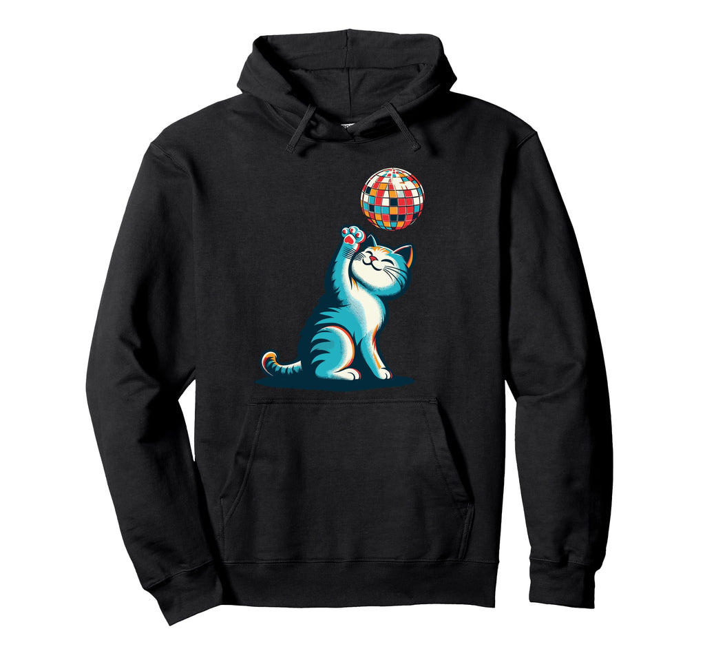 Cat Disco 70S Dancing Kitten Hoodie - Aesthetic Graphic Men Women - T-Shirt, Sweatshirt, Hoodie