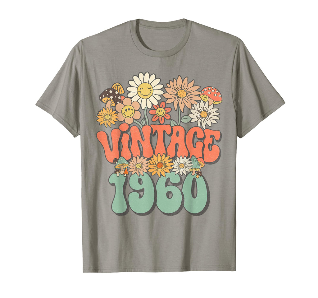 1960 Floral Hippie Groovy Daisy Flower T-Shirt - Graphic Print for Adults - T-Shirt, Sweatshirt, Hoodie