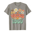 1960 Floral Hippie Groovy Daisy Flower T-Shirt - Graphic Print for Adults - T-Shirt, Sweatshirt, Hoodie
