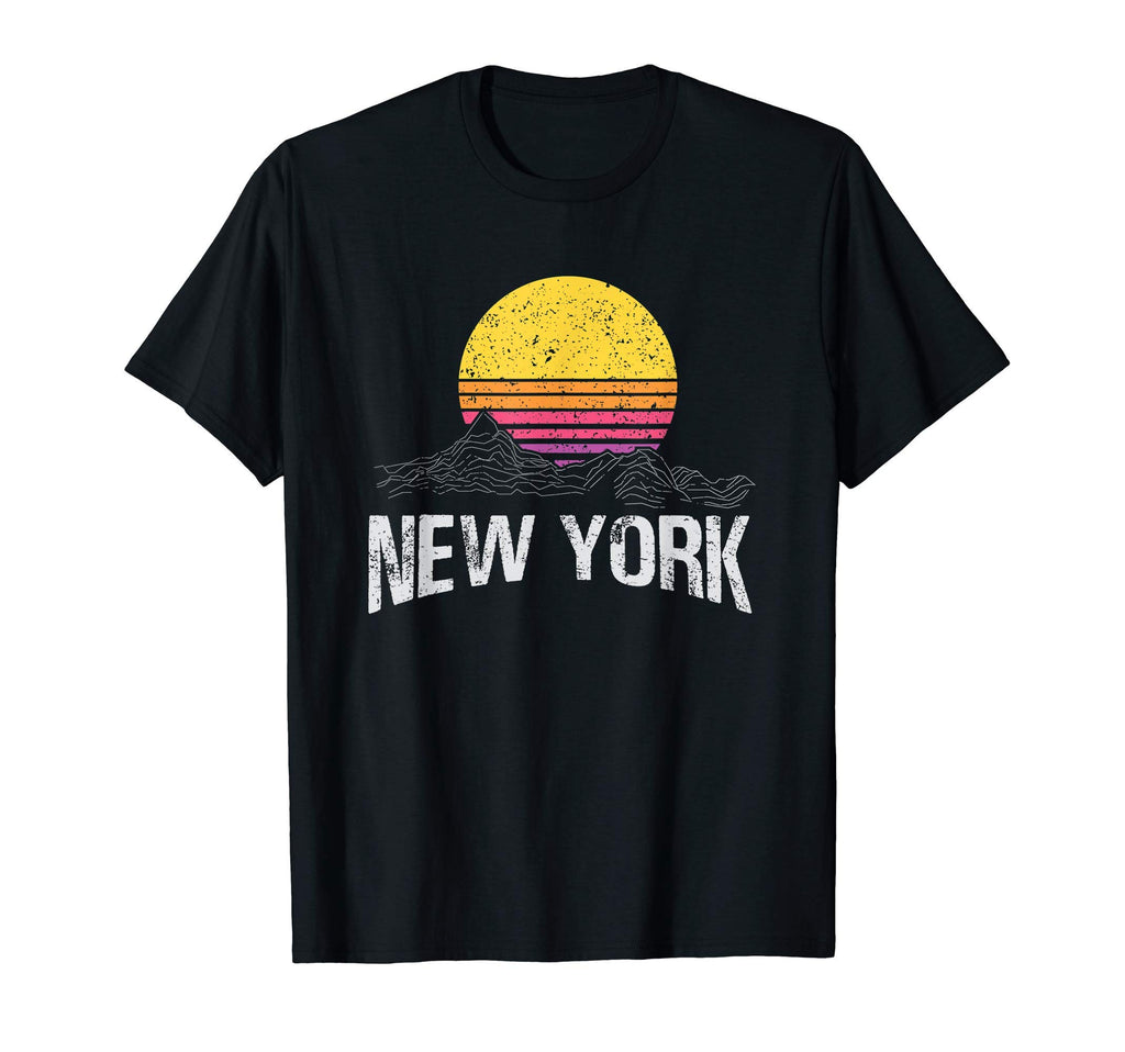 New York Souvenir Hiking Mountains Sunset T-Shirt - Unique Graphic Unisex - T-Shirt, Sweatshirt, Hoodie