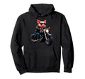 Funny Motorcycles Pig Biker Hoodie - Casual Everyday Wear Men Women - T-Shirt, Sweatshirt, Hoodie