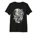 Fox 90S Aesthetic Y2K Moon Foxes Tri T-Shirt - Unique Graphic Men Women - T-Shirt, Sweatshirt, Hoodie