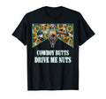 Leopard Sunflower Bull Skull Cowboy T-Shirt - Minimalist Print Unisex - T-Shirt, Sweatshirt, Hoodie
