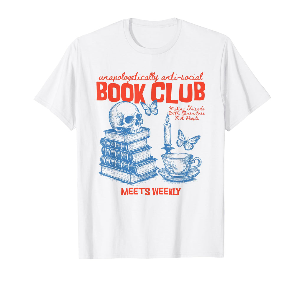 Anti Social Book Club Romance Reader T-Shirt - Custom Art Print Men Women - T-Shirt, Sweatshirt, Hoodie