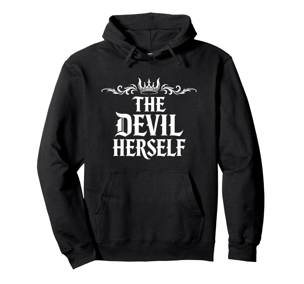 Devil Herself Occult Dark Feminine Hoodie - Aesthetic Graphic Unisex - T-Shirt, Sweatshirt, Hoodie