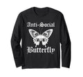 Funny Anti Social Butterfly Introvert T-Shirt - Graphic Print Men Women - T-Shirt, Sweatshirt, Hoodie