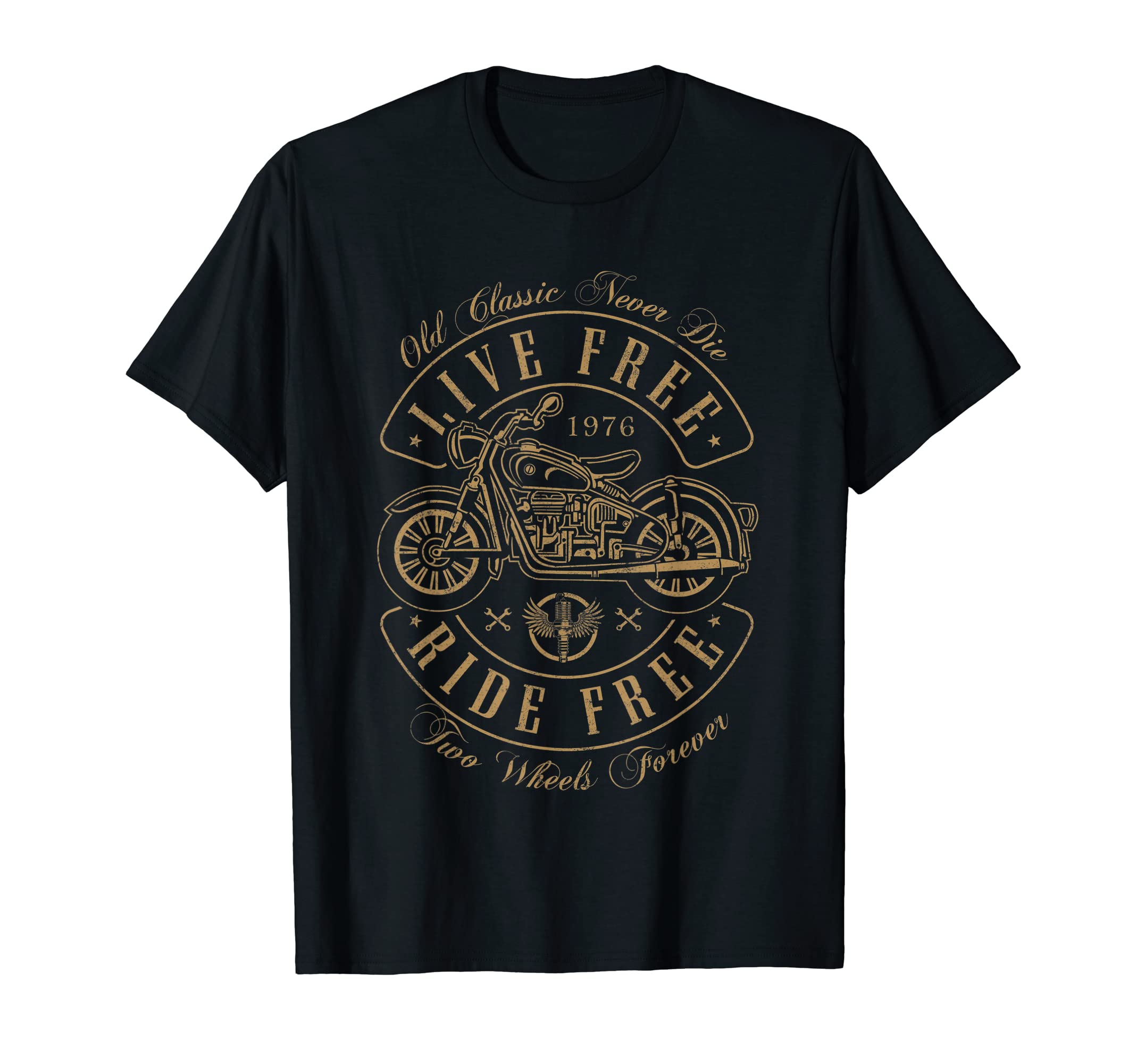 Two Wheels Motorcycle Bikers T-Shirt - Aesthetic Graphic Unisex - T-Shirt, Sweatshirt, Hoodie
