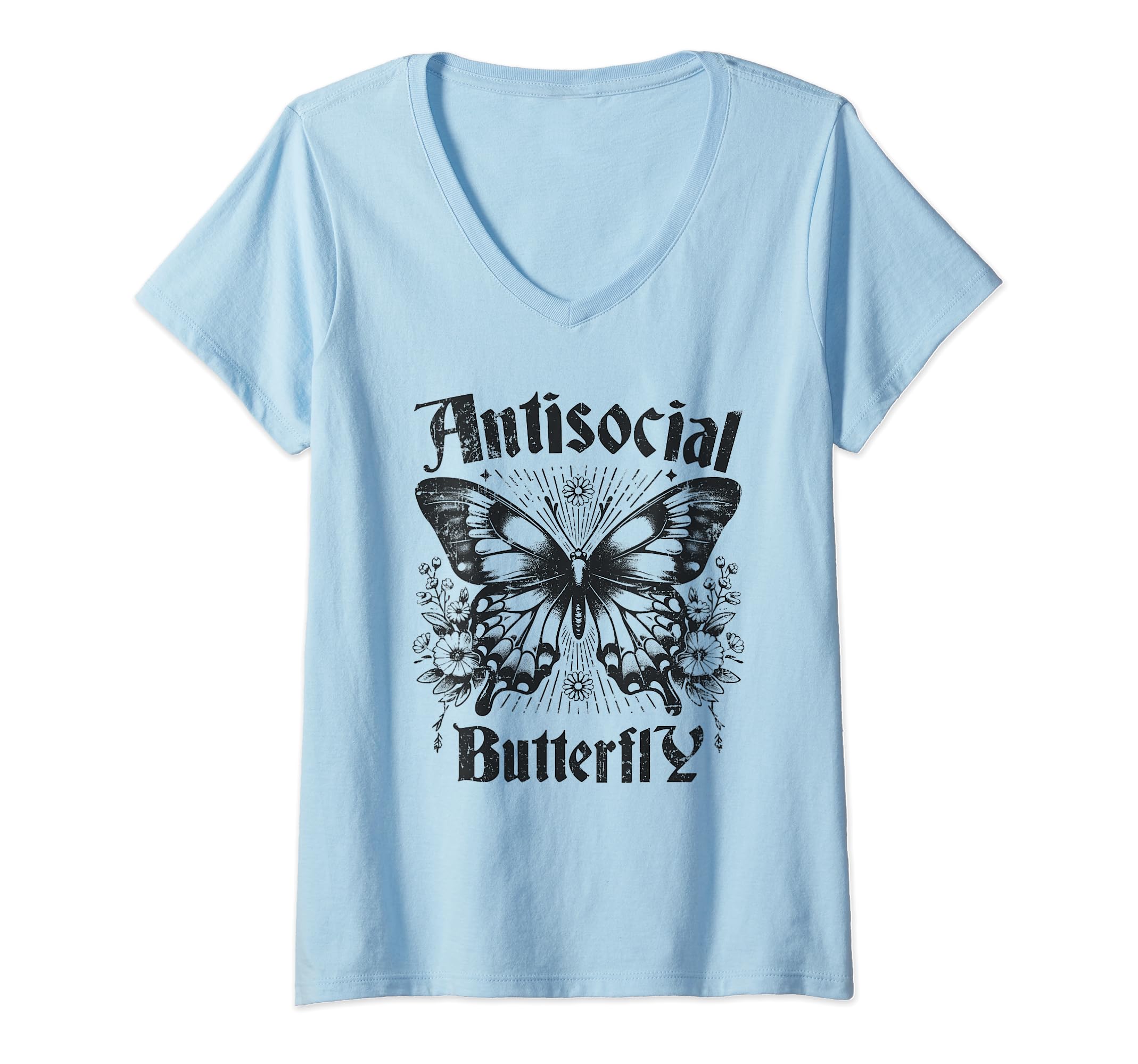 Womens Sarcastic Antisocial Butterfly T-Shirt - Graphic Print for Adults - T-Shirt, Sweatshirt, Hoodie