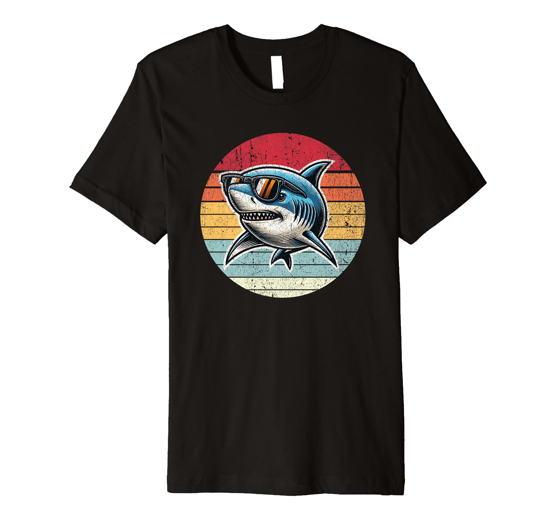 Funny Shark Sunglasses 70S 80S T-Shirt - Fun Novelty Design Unisex - T-Shirt, Sweatshirt, Hoodie