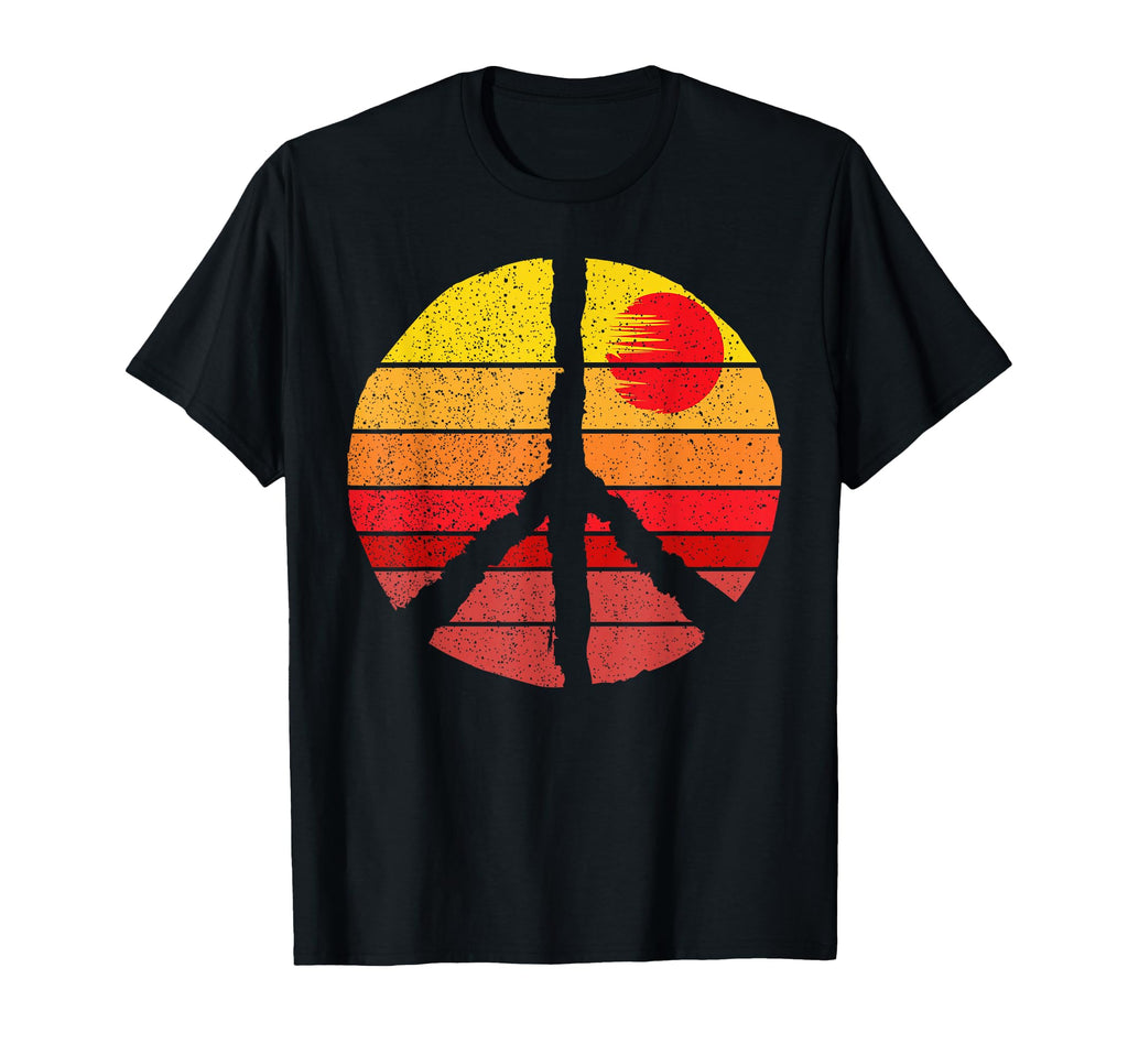Peace Sign Distressed Peace T-Shirt - Minimalist Print Men Women - T-Shirt, Sweatshirt, Hoodie