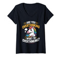 Womens Funny Unicorn Are You Overthinking T-Shirt - Unique Graphic Unisex - T-Shirt, Sweatshirt, Hoodie