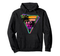 Synthwave Triangle Updated Distressed Hoodie - Minimalist Print Unisex - T-Shirt, Sweatshirt, Hoodie