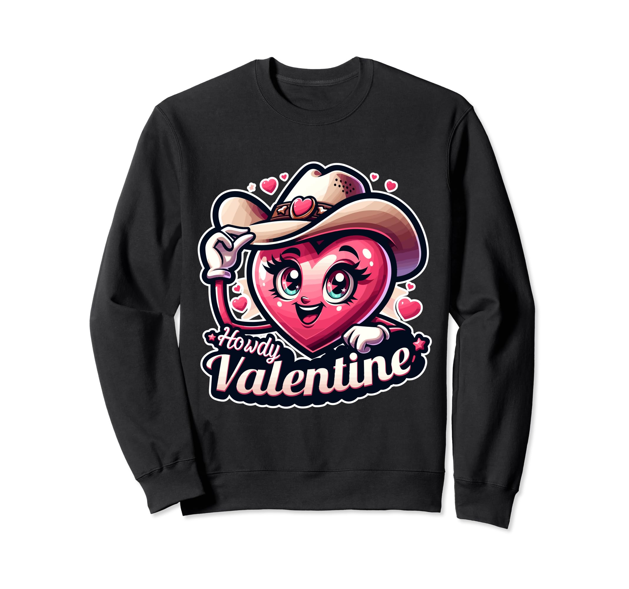 Howdy Valentine Cowgirl Western Sweatshirt - Fun Novelty Design Unisex - T-Shirt, Sweatshirt, Hoodie