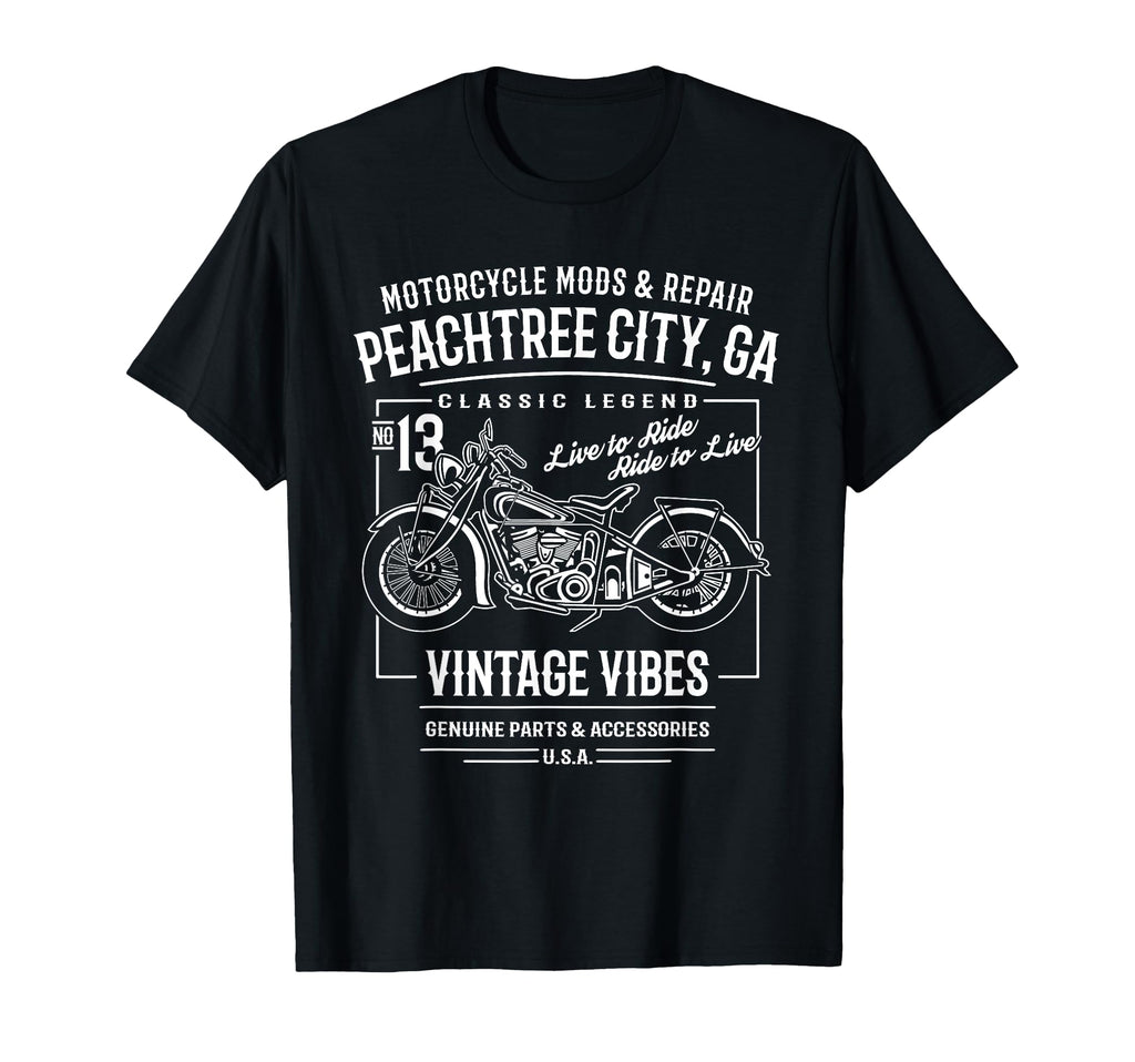 Peachtree City Ga Usa Motorcycle T-Shirt - Casual Everyday Wear for Adults - T-Shirt, Sweatshirt, Hoodie