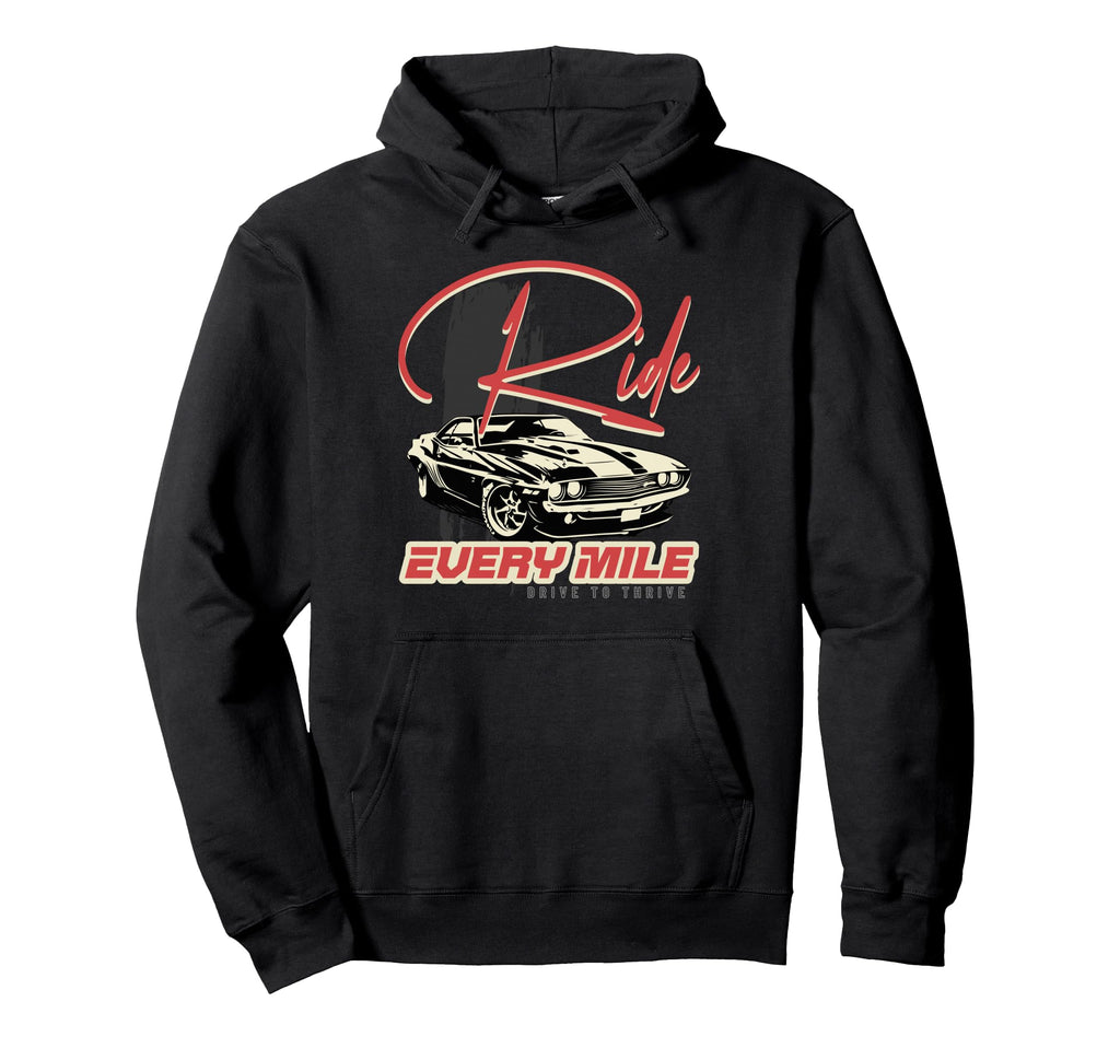 Muscle Car Birthday Automotive Nostalgia Hoodie - Unique Graphic for Adults - T-Shirt, Sweatshirt, Hoodie