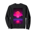 Retrowave Sunset 80S Vaporwave Sweatshirt - Custom Art Print Men Women - T-Shirt, Sweatshirt, Hoodie