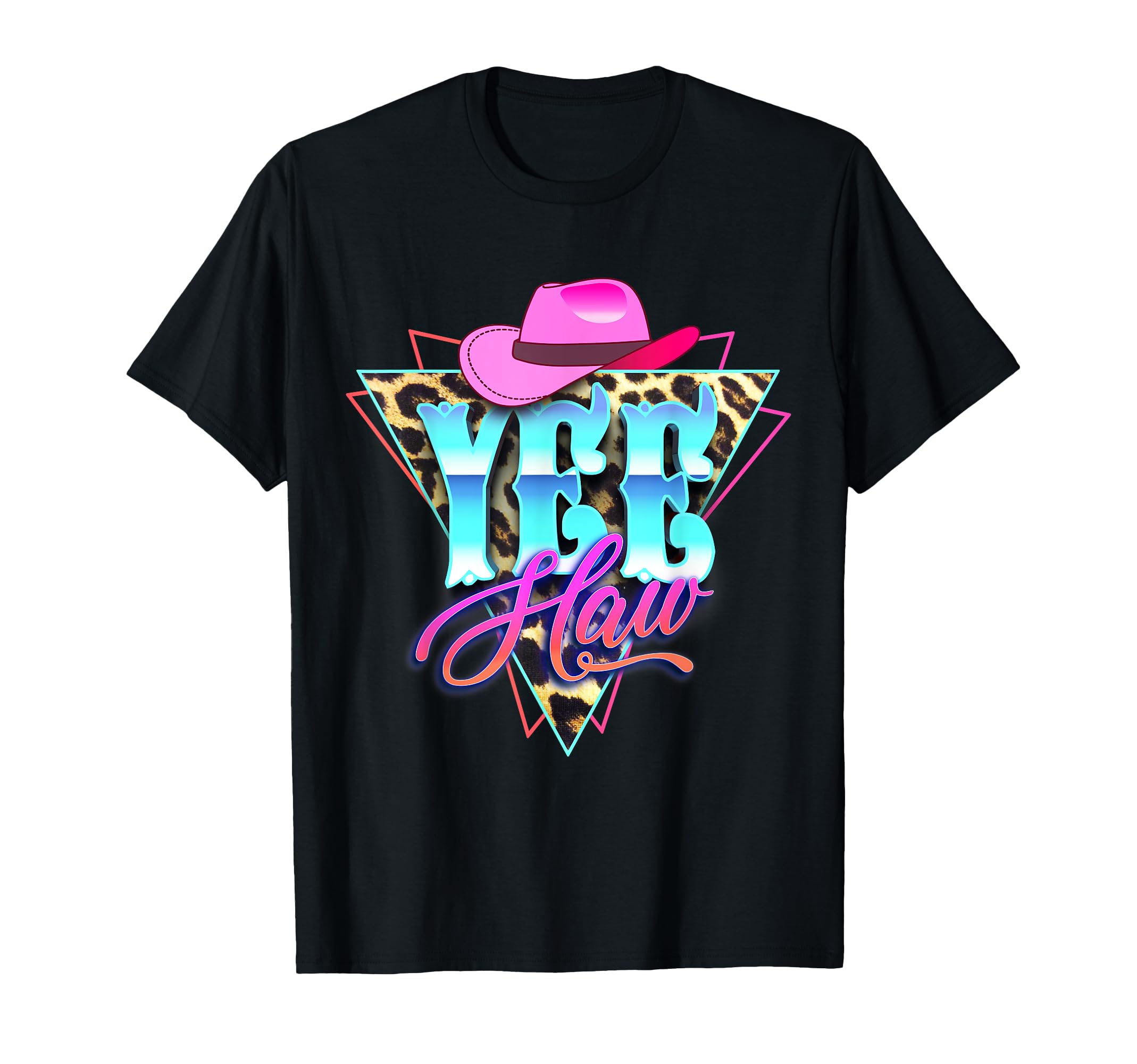 Yee Haw Howdy Rodeo Country Leopard T-Shirt - Minimalist Print for Adults - T-Shirt, Sweatshirt, Hoodie