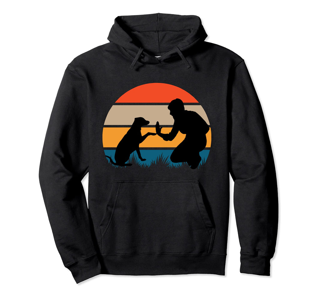Dog Dad High Five Sunset Hoodie - Streetwear Style Unisex - T-Shirt, Sweatshirt, Hoodie