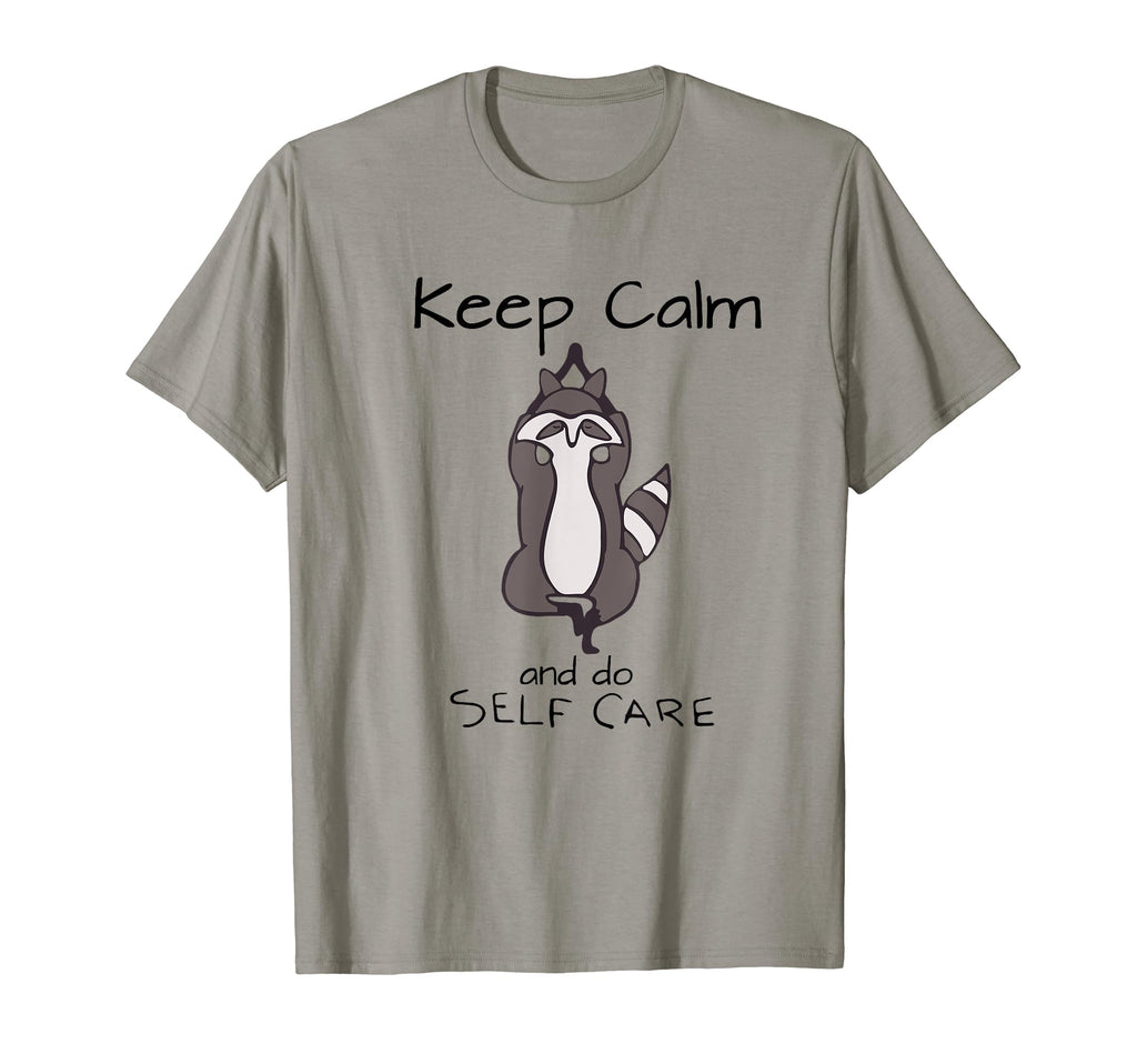 Funny Self Care Raccoon Doing Yoga T-Shirt - Graphic Print Men Women - T-Shirt, Sweatshirt, Hoodie