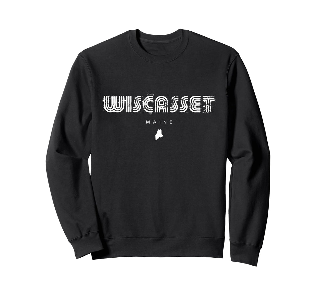 Wiscasset Maine 70S 80S Type Sweatshirt - Trendy Graphic for Adults - T-Shirt, Sweatshirt, Hoodie