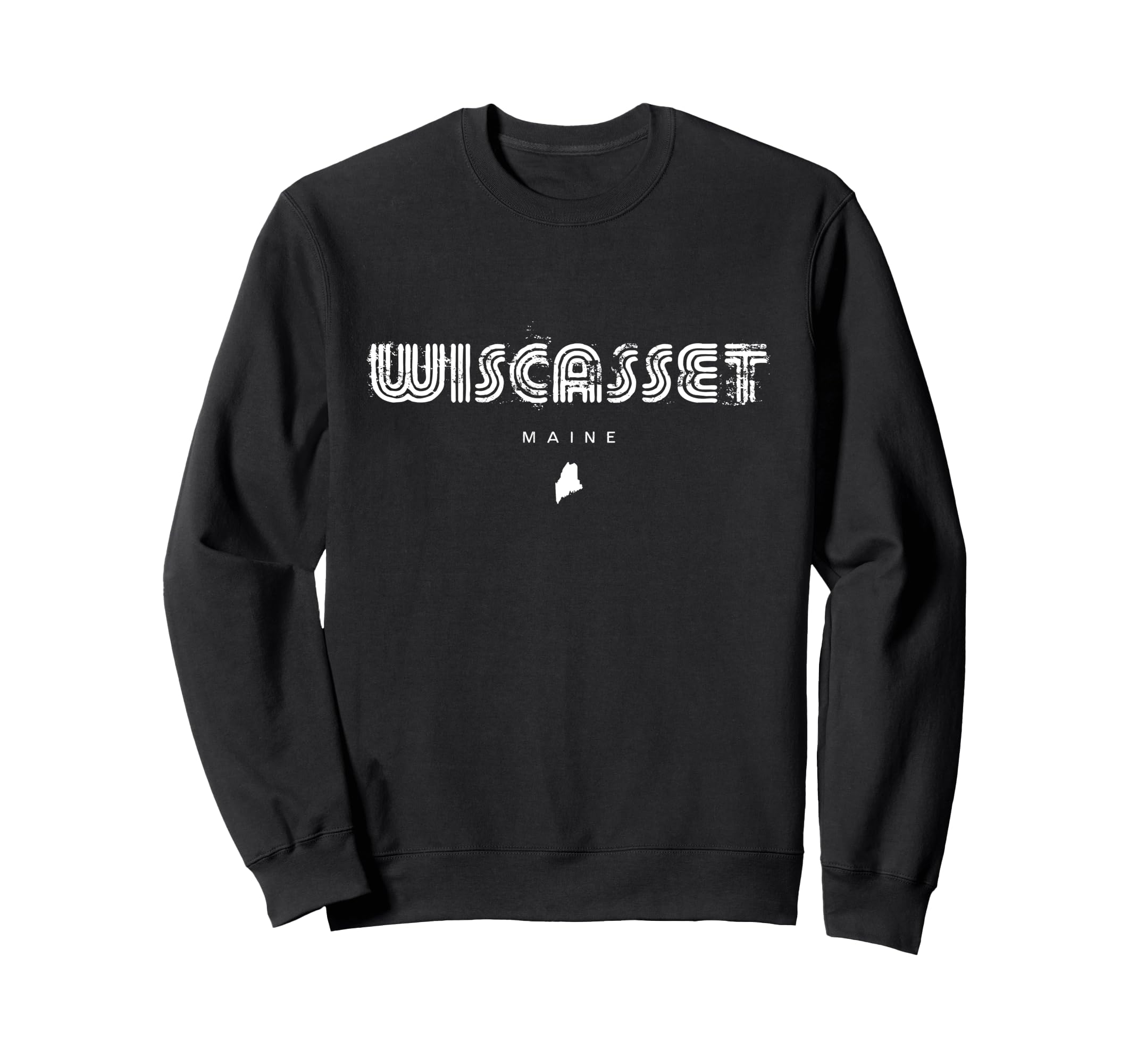 Wiscasset Maine 70S 80S Type Sweatshirt - Trendy Graphic for Adults - T-Shirt, Sweatshirt, Hoodie